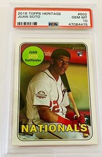 2018 Topps Heritage Juan Soto High Number #502 Rookie Card PSA 10 Invest!