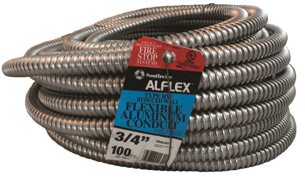 3/4 Greenfield Straight Connector Woods Alflex RWA Flexible Metal ...