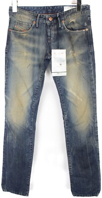 Diesel Myboy Regular Slim-Straight 0821D Jeans Damen W23/L30 Alter Look Ripped