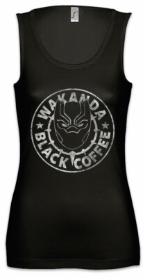 Wakanda Black Coffee Women Tank Top Black Fun Kingdom Chadwick Panther Boseman