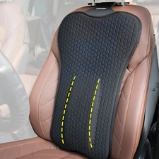 Breathable-Gel Lumbar Support Cushion for Car Seat Back Chair Pillow Pain Relief