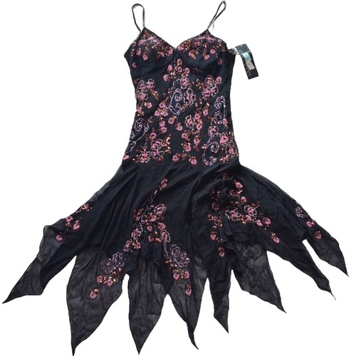 Sue Wong Floral Embroidered Mesh Dress Black | eBay