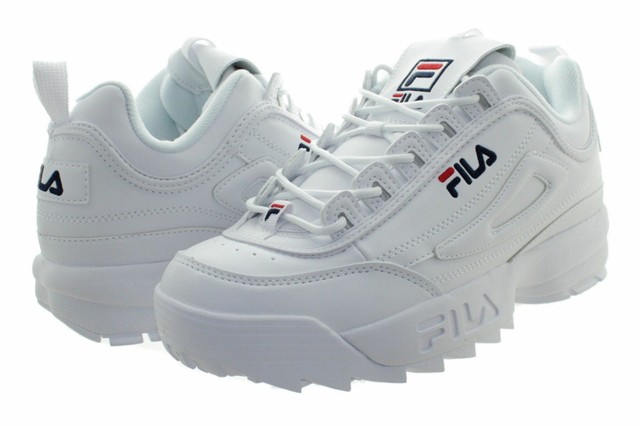 tenis fila disruptor ii unisex blanco choclo 2018