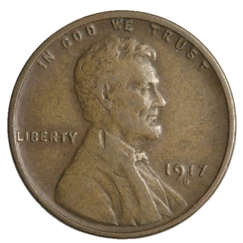 1917-D Lincoln Wheat Cent Penny F/VF Complete Your Album!!