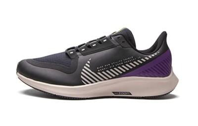Nike  Kids Air Zoom Pegasus 36 Shield GS Size 3.5 Y Black /  Purple BQ5705 001