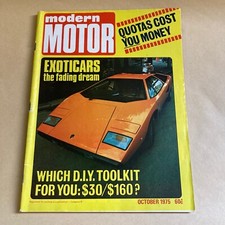 VINTAGE OCTOBER 1975 'MODERN MOTOR' AUTOMOTIVE CAR MAGAZINE EXOTICARS BMW