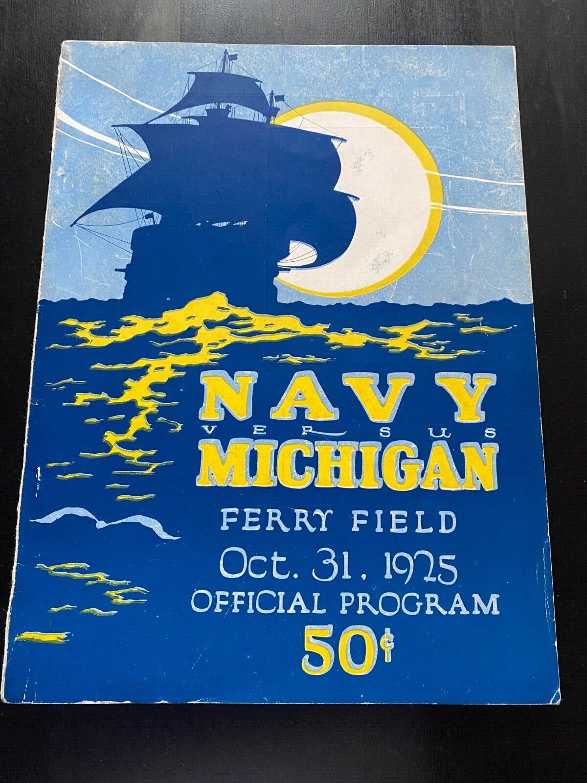 1925 MICHIGAN WOLVERINES V. NAVY MIDSHIPMEN COLLEGE FOOTBALL GAME ...