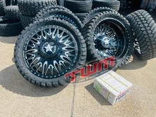 6 New American Force J03 Plague Black 26x8.25 Dually Wheel Rim Tire 37135026 Amp