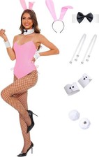 NEW Feaadni Women's Halloween Cosplay Bunny Girl Costume Set Size XL