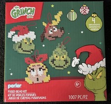 NEW, DR SEUSS THE GRINCH FUSED BEAD KIT, 4 ORNAMENTS