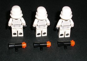 Lego Star Wars IMPERIAL STORMTROOPER Painted Legs & Hips Lot of 3 Minifigs 7264