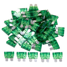 30 Amp Standard Blade Fuse Set - 55 Pcs Automotive Fuses for Cars and Trucks