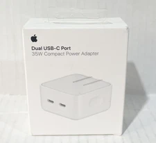 Genuine Apple 35W Dual USB-C Port Compact Power Adapter Brand New Retail Packing