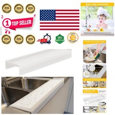 Transparent Silicone Sink Edge Protector - Effective Splash Guard Draining Mat