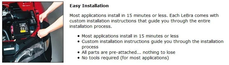 Máscara de parachoques delantero cubierta de sujetador Lebra para Honda Odyssey 2008 2009 2010 Foto 3 de 4