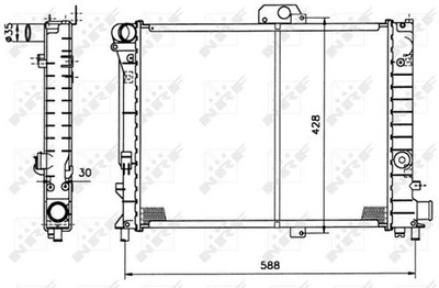 NRF Motorkühler Wasserkühler 504140 für 9000 SAAB Aluminium 900 1 Combi AC4 AM4