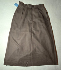 JH Collectibles Women's Vintage 90's Wool High Waist Pleated Knee Length Skirt 8