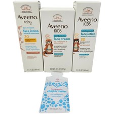 Aveeno Baby Kids Daily Moisture Face Lotion Mineral Sunscreen SPF 30 Cream Lot