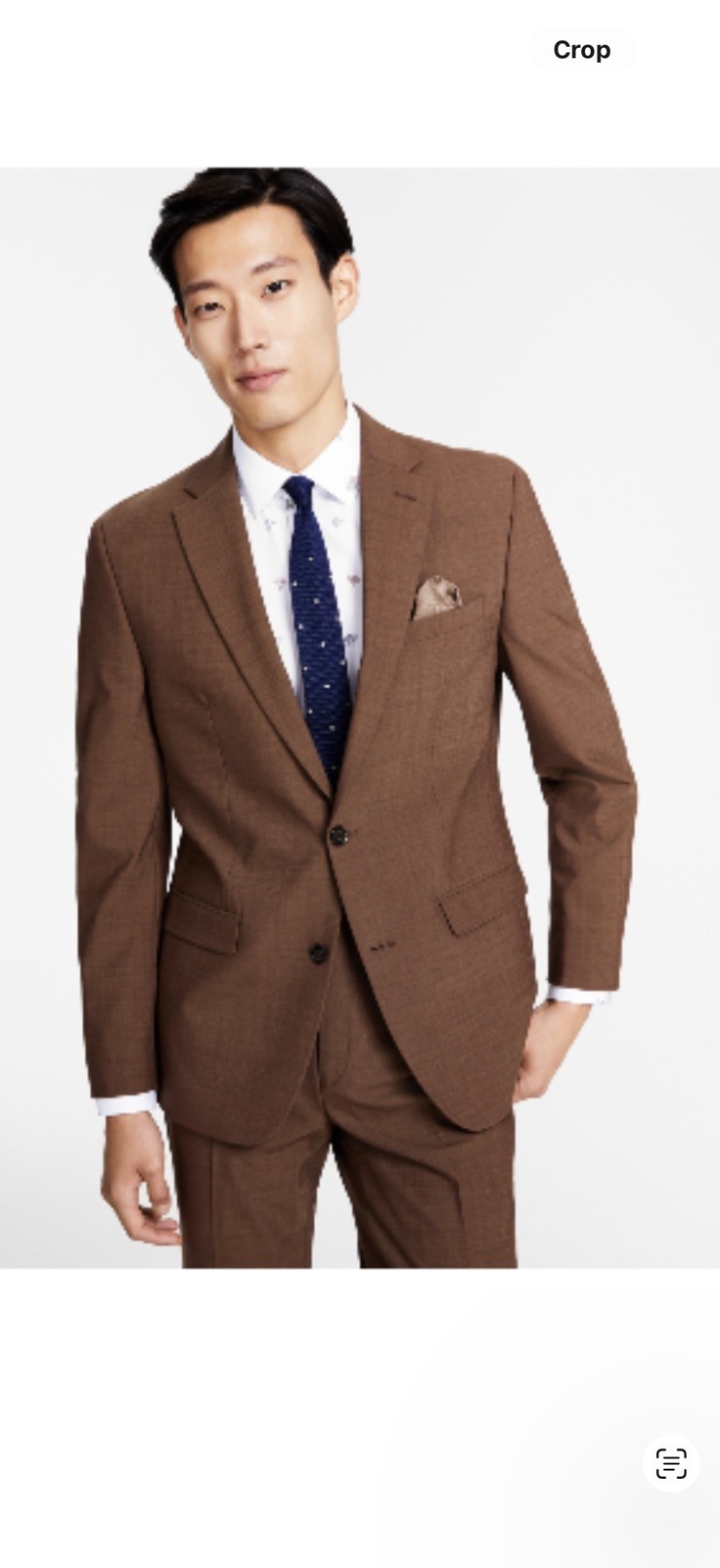 $450. Bar III Men's Slim-Fit Suit Jackets Wool blend Brown Rust 38L