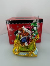 Christopher Radko Fuzzy Glider 20th Anniversary Christmas Ornament With Box