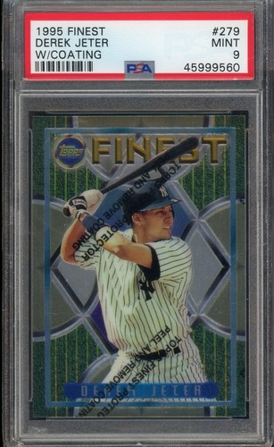 1995 Topps Finest w/Coating - NY Yankees Derek Jeter #279 HOF PSA 9 Mint
