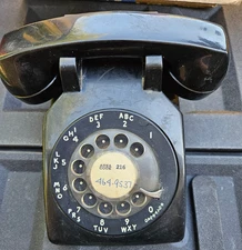 Vintage Bell System Western Electric 500 Rotary Black Desk Telephone