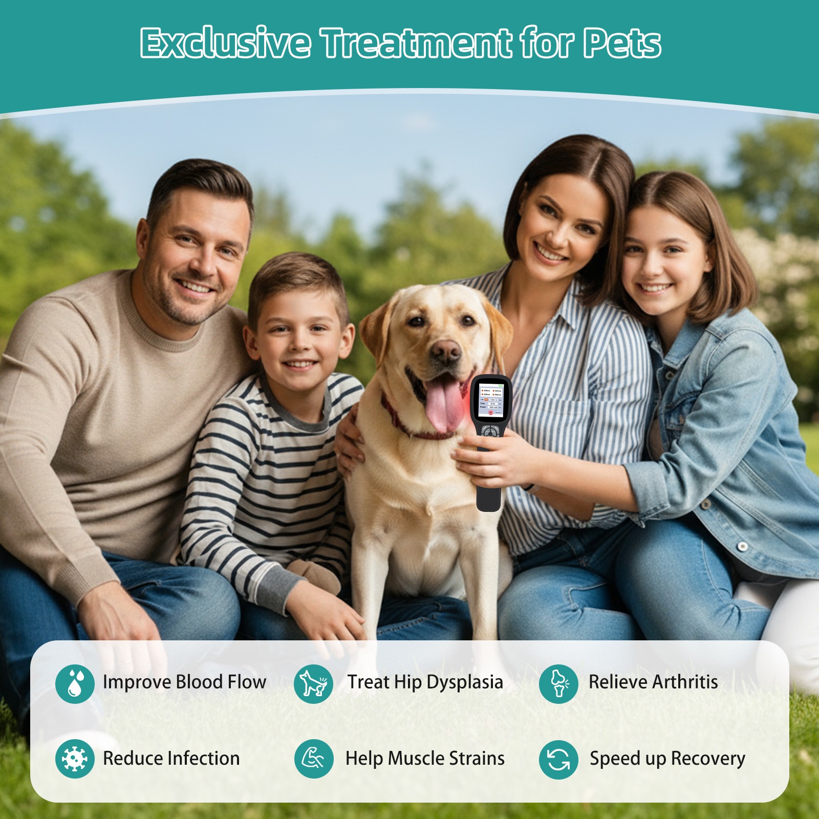 2500mW Fourwave Cold Laser Therapy Red Light Device for Pain Relief 25 Diodes