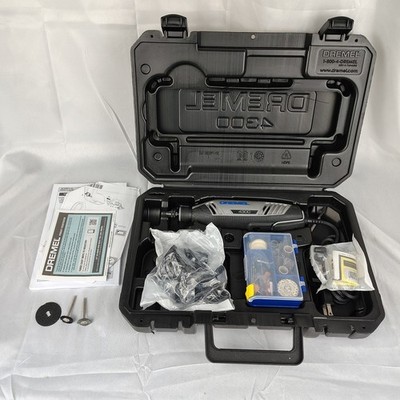 Dremel 4300 Rotary Tool Kit Corded Electric Black Gray Blue with Attachments