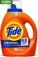 Tide Laundry Detergent Liquid, Original Scent, 64 Loads, 80 Fl Oz (Pack of 1) 