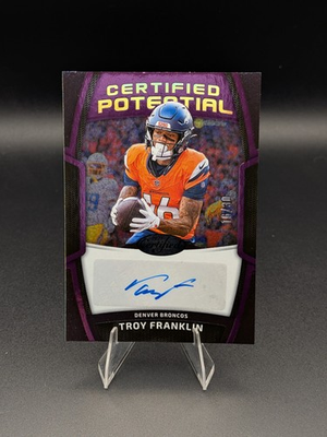 #ad 2025 Certified Troy Franklin Certified Potential Purple Auto 16 30 Number Match $29.99