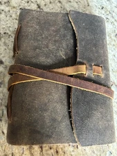 LEATHER VILLAGE Bound Journal Rustic Brown 7"X5" 220 Pages Vintagtool gear