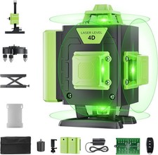 Nivel Laser Autonomivelante Linea Verde 4D 360 Rotativo De Rotacion Pisos NUEVO