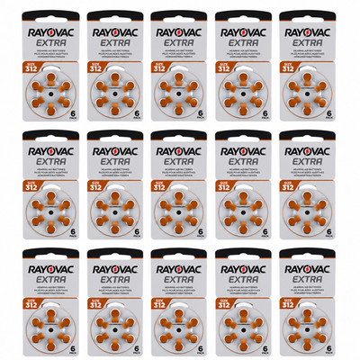 90x Rayovac 312 Hörgerätebatterien Großpackung DA312