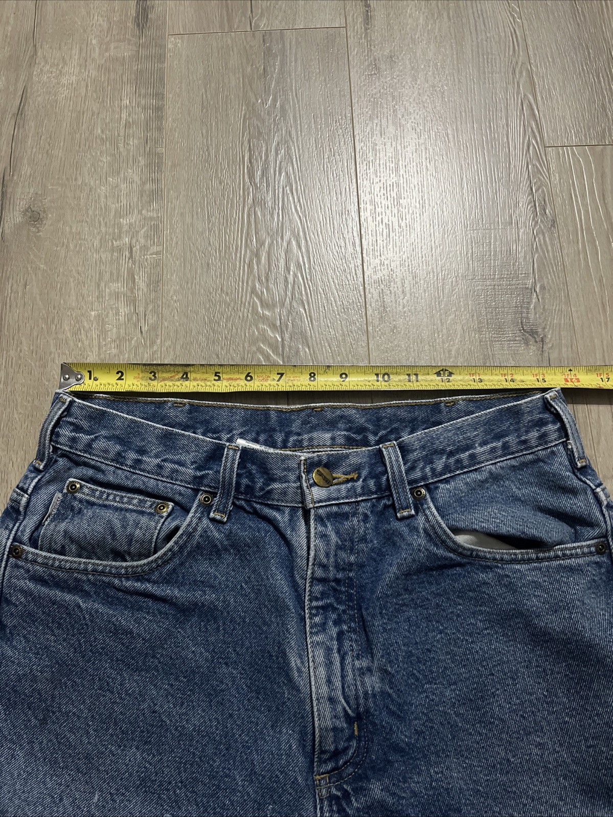 Carhartt Flannel Lined Relaxed Fit Denim Jeans Men's Sz 33X32 B172-DST thumbnail 8