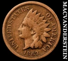 1862 Indian Head Cent- Semi Key Better Date No Reserve #J1535