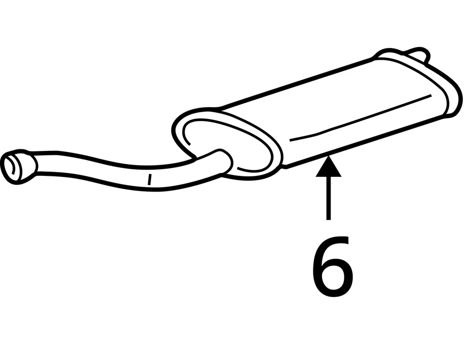 Silenciador para Chevrolet C2500 C1500 1995 ASM EXH 12471967 - NUEVO FABRICANTE ORIGINAL 12471967 Foto 4 de 4