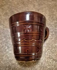 Lot of 2 brown vintage 3 1/2" mugs  CUPS MARCREST DAISY DOT cozy vintage look
