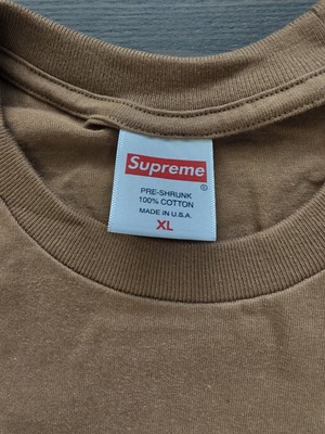 Supreme T-Shirt Men's Size XL Brown Blank Preshrunk Cotton Short Sleeve Tee USA