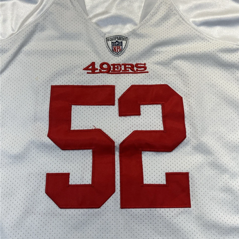 VTG San Francisco 49ers Patrick Willis #52 Jersey White Reebok NFL On Field XL - Image 2 of 4