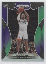 2019-20 Panini Prizm Draft Picks Purple & Green 105/199 Dewan Hernandez #63 0c6