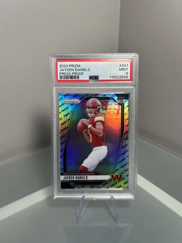 2024 Prizm 347 Jayden Daniels Press Proof RC PSA 9 Rare Case Hit