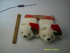 Cozy Plush Bear Christmas House Slippers