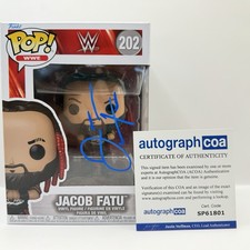 Jacob Fatu Signed WWE Funko Pop 202 Autograph ACOA