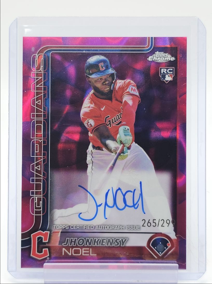 JHONKENSY NOEL 2025 TOPPS CHROME ROOKIE MAGENTA LAVA LAMP RC AUTO /299 Q4920