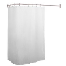 Utopia Alley Rustproof Wall Mounted Alu 68 28" L-Shape Corner Shower Curtain Rod