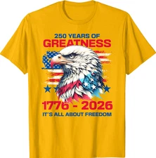 Vintage Celebration 250 Years America Anniversary Unisex T-Shirt ,Size S - 5XL