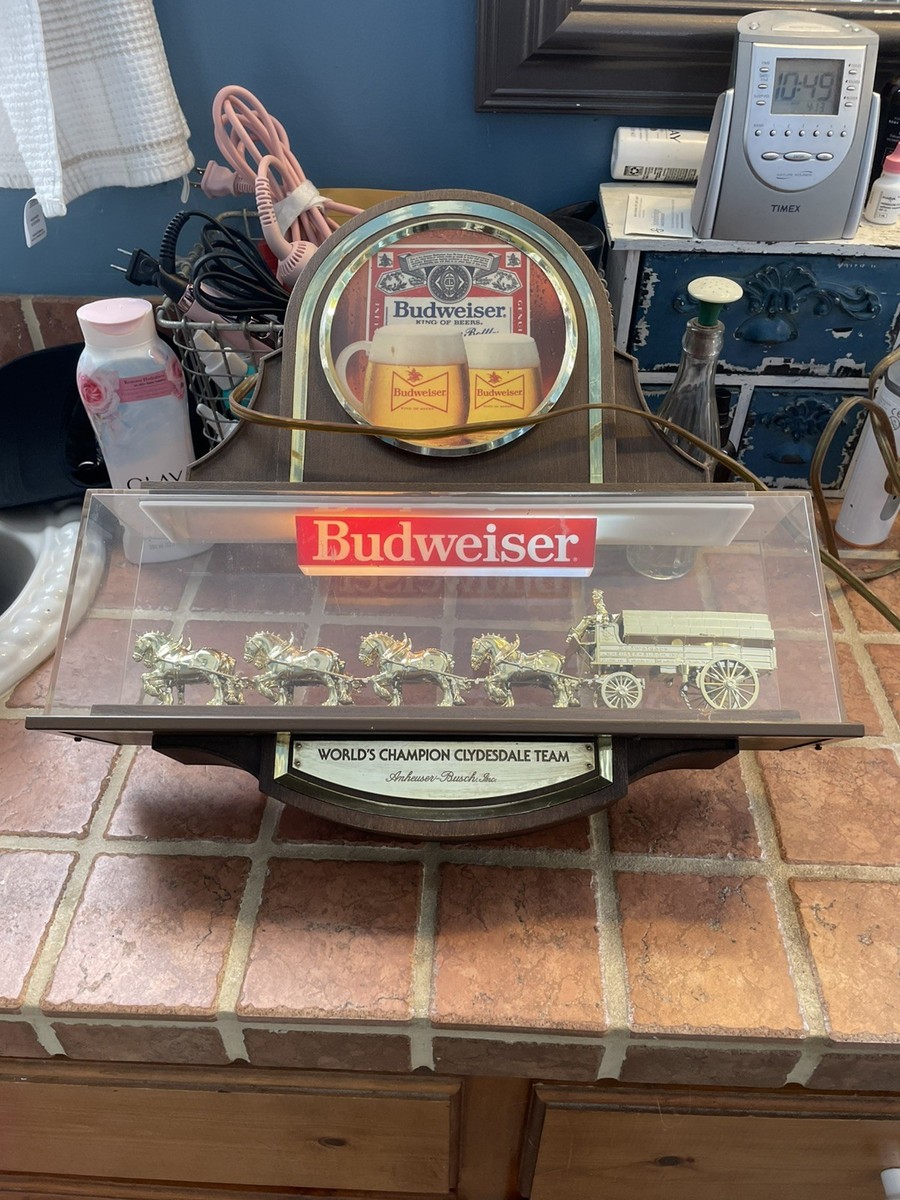 Vintage Budweiser World's Champion Hang Clydesdale Horse Beer