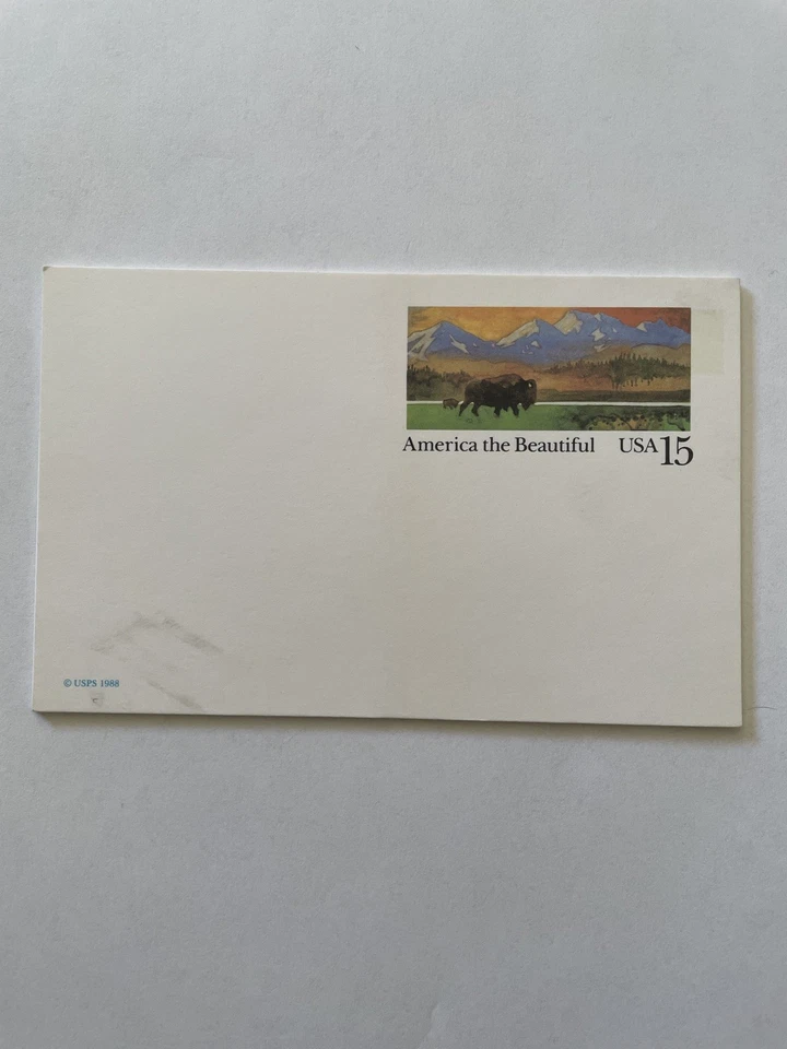 America The Beautiful Postcard ~ USA 15 cent ~ Buffalo ~ 1988 ~ Lot of 6 - Image 4 of 4