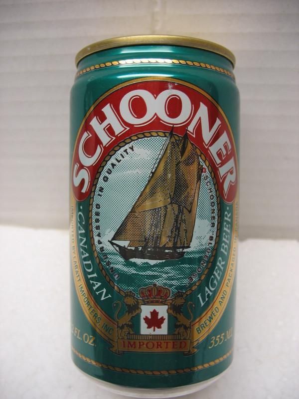 beer can/tab top-colorful Schooner Canadian Lager - NEAR MINT
