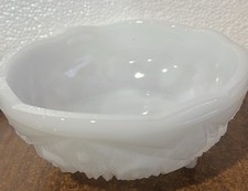 McKee Concord Toltec Pattern Milk Glass Footed Bowl — listing 6